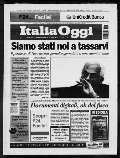 Italia oggi : quotidiano di economia finanza e politica